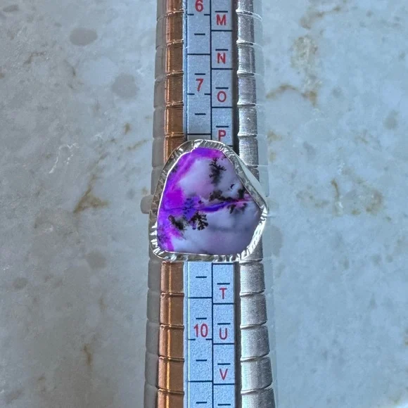 NWOT Sundance Violet Watercolor Ring, Dendritic Opal, Sterling Silver - Picture 8 of 8